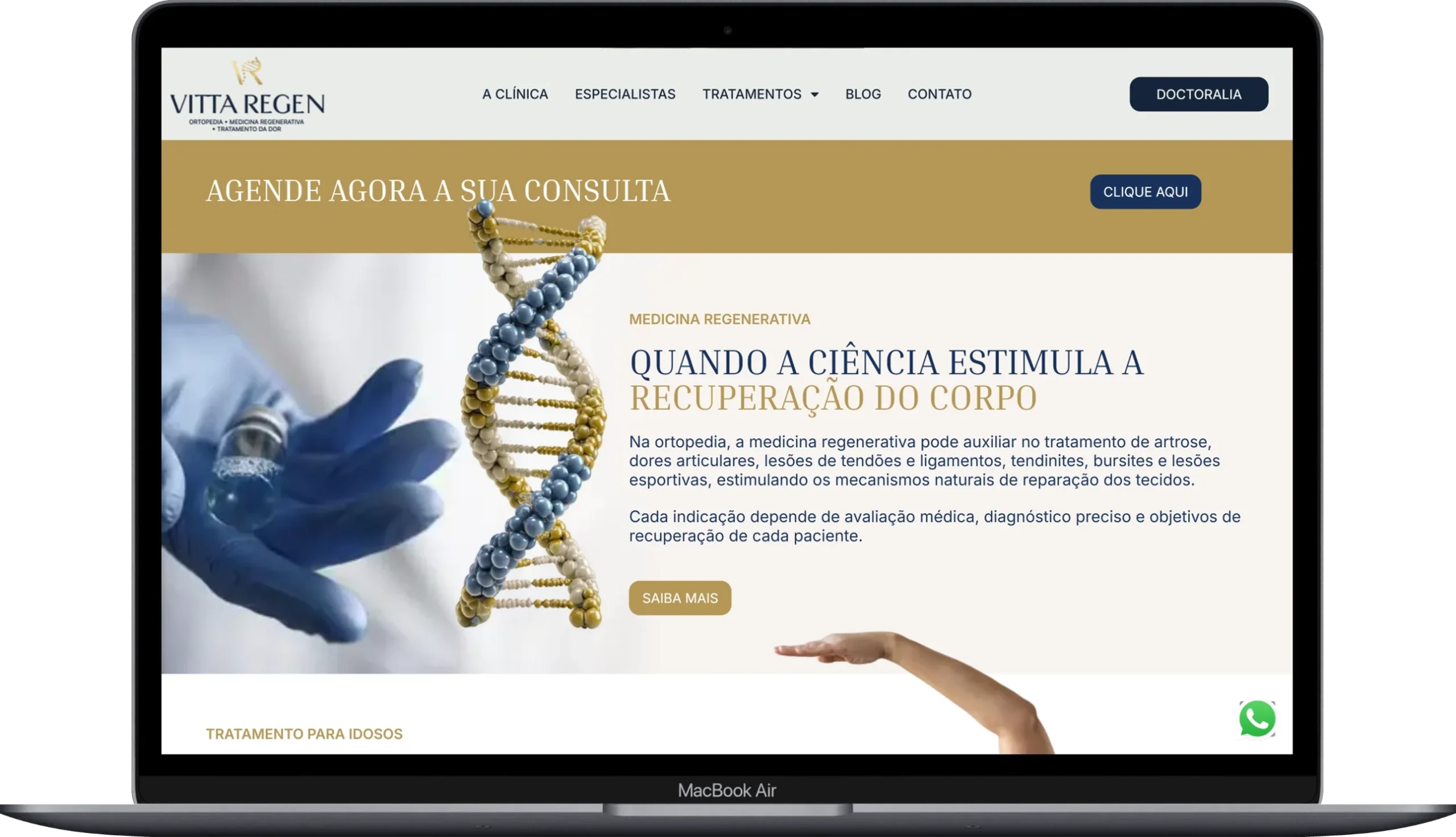 Projeto digital da Vitta Regen desenvolvido pela Dons Tech